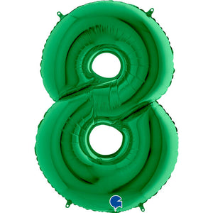 Green Inflated Foil Number Balloons