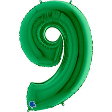 Green Inflated Foil Number Balloons