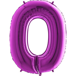 Purple Foil Number Balloons 40"