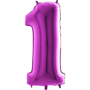 Purple Foil Number Balloons 40"