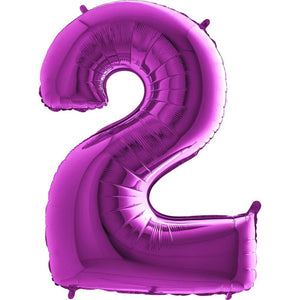 Purple Foil Number Balloons 40"