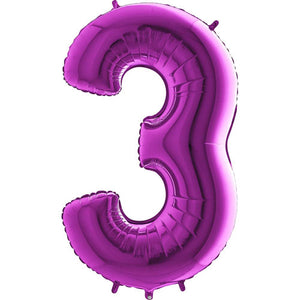 Purple Foil Number Balloons 40"