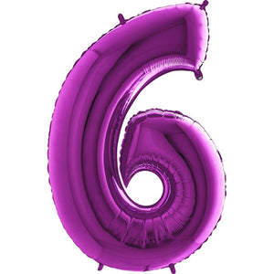 Purple Foil Number Balloons 40"