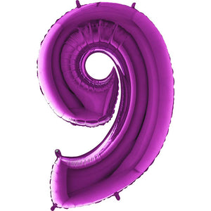 Purple Foil Number Balloons 40"