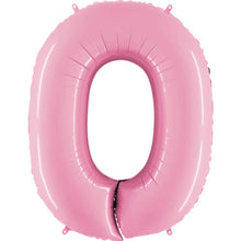 Pastel Pink Inflated Foil Number Balloons