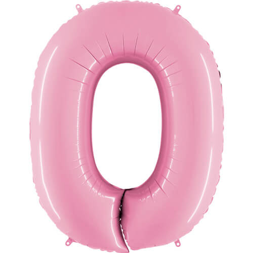 Pastel Pink Foil Number Balloons