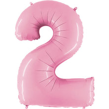 Pastel Pink Inflated Foil Number Balloons