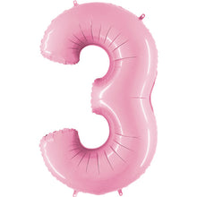 Pastel Pink Foil Number Balloons