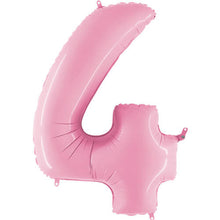 Pastel Pink Inflated Foil Number Balloons