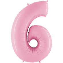 Pastel Pink Inflated Foil Number Balloons