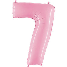 Pastel Pink Inflated Foil Number Balloons