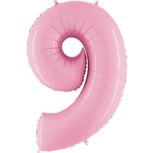 Pastel Pink Inflated Foil Number Balloons