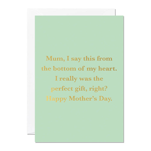 Perfect Gift Mother's Day Card
