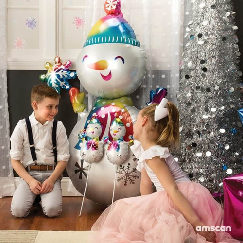 Large Snowman 139cm Foil Balloon