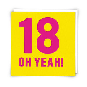 Eighteen yeah Greetings Card