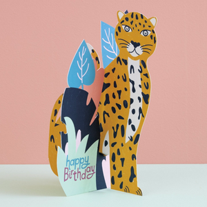 Happy Birthday Card - Leopard