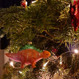 Dinosaur Glass Tree Decoration