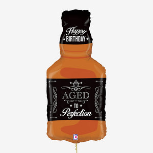 Whiskey Shaped Happy Birthday Inflated Balloon