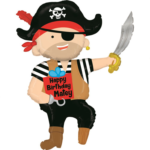 Pirate Matey Birthday Inflated Foil Balloon