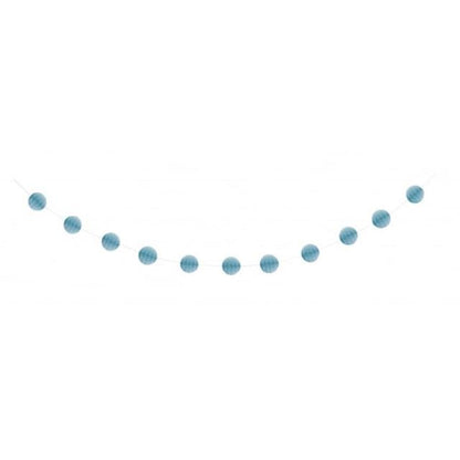 Light Blue Honeycomb Ball Garland