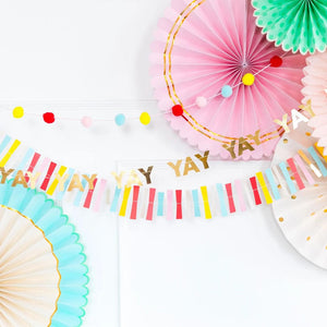 Hip Hip Hooray Banner Set with Pom Pom