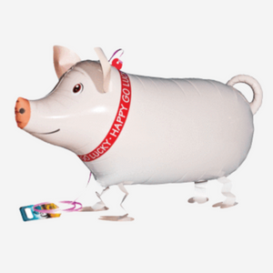 Pig Walking Foil Balloon