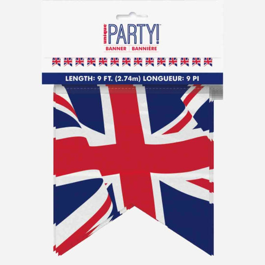 Union Jack Pennant Banner 9ft