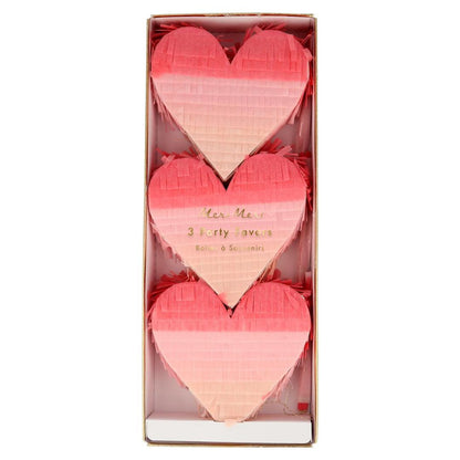 Ombre Heart Piñata Favours 3x