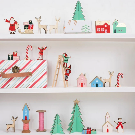 Festive Village Wooden Advent Calendar by Meri Meri