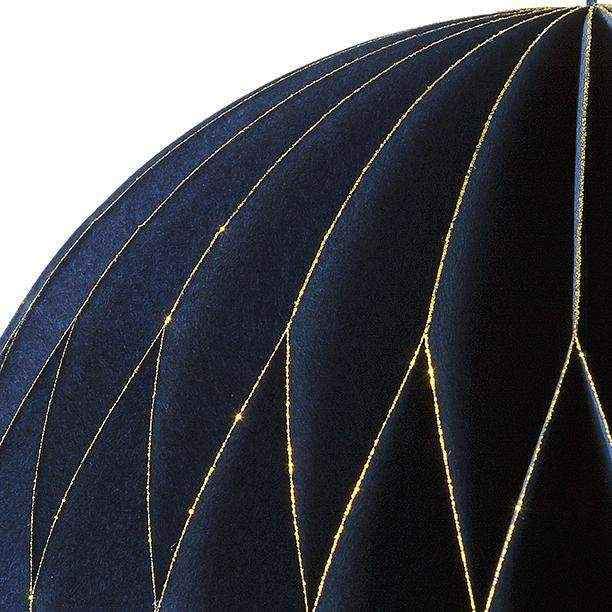 Honeycomb Decoration Navy Glitter