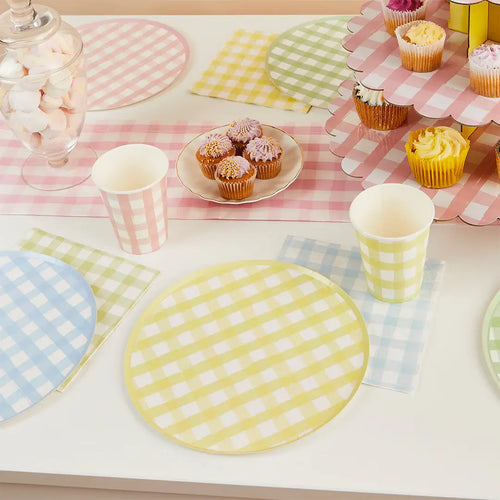 Gingham Paper Plates