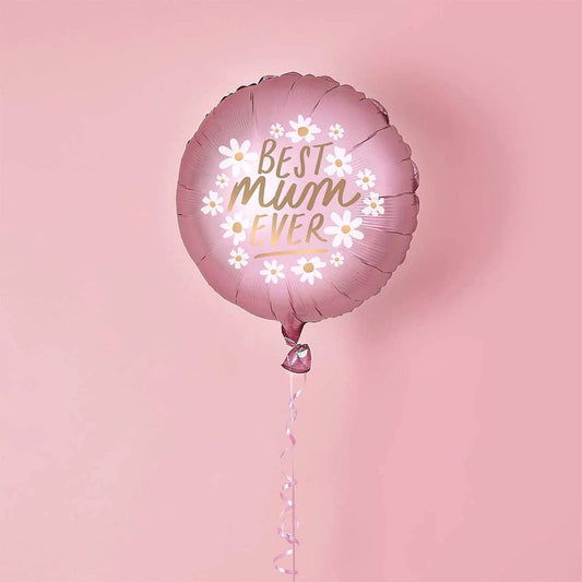 Pink 'Best Mum Ever' Inflated Foil Balloon