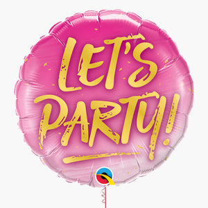 Let's Party Pink 18" Foil Balloon