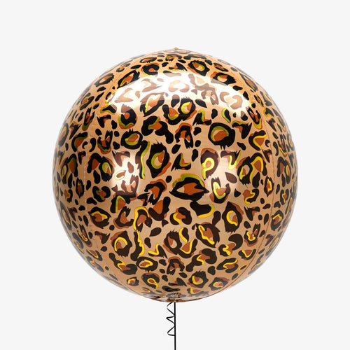 Animalz Leopard Print Orbz Foil Balloons