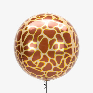 Animalz Giraffe Print Orbz Foil Balloons