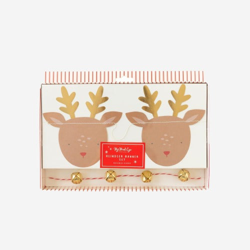 Dear Rudolph Reindeer and Bells Banner Set