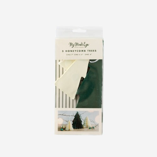 Botanical 3D Green and Cream Trees