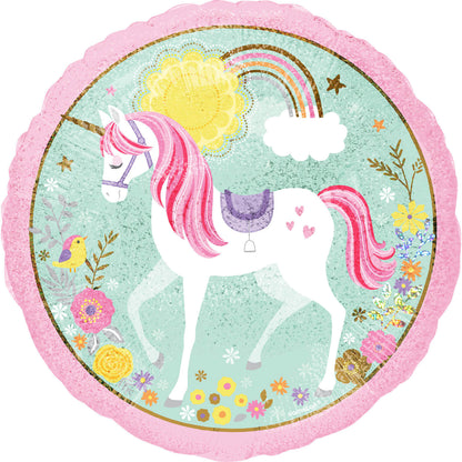 Magical Holographic Inflated Unicorn Foil Balloon