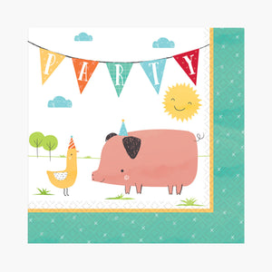 Farm Barnyard Birthday Napkins