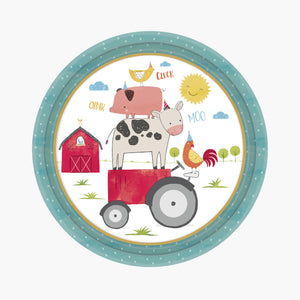 Farm Barnyard Birthday Paper Plates