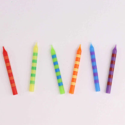Birthday Bash Striped Candles