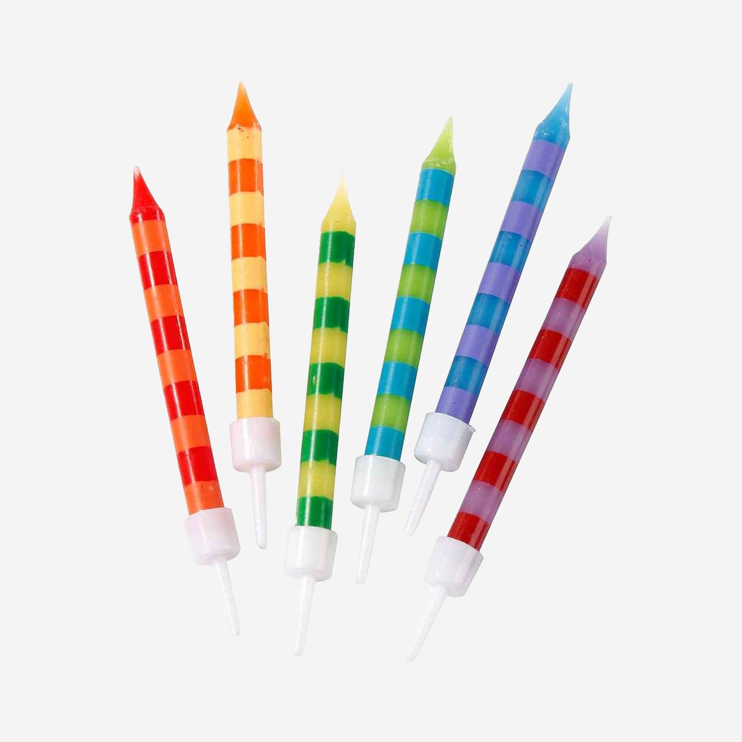 Birthday Bash Striped Candles