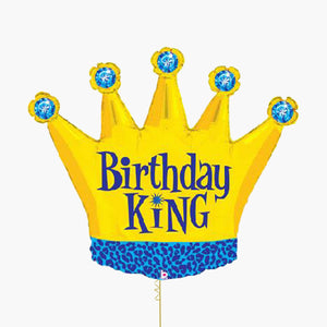 Birthday King Inflated Foil Balloon
