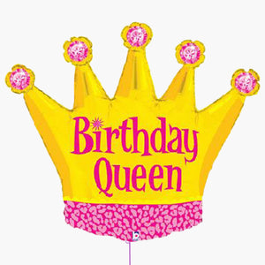 Birthday Queen Inflated Foil Balloon