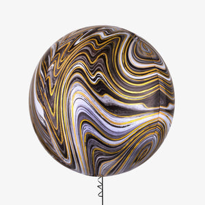 Black Marblez Orbz Foil Balloon