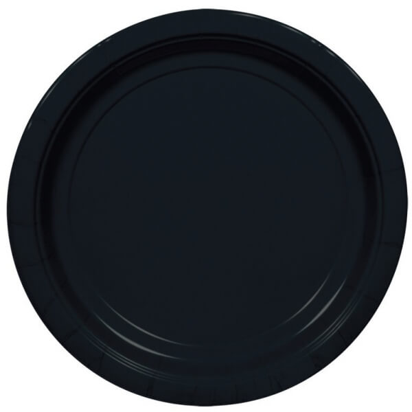 Black white paper plates store