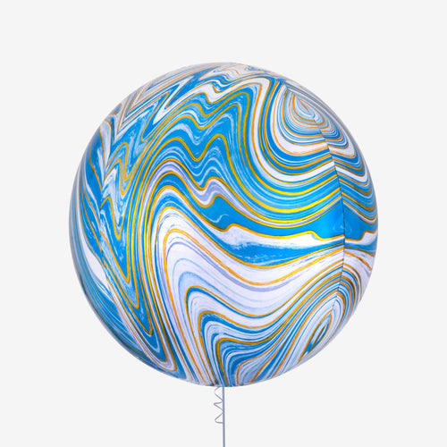 Blue Marblez Orbz Foil Balloon