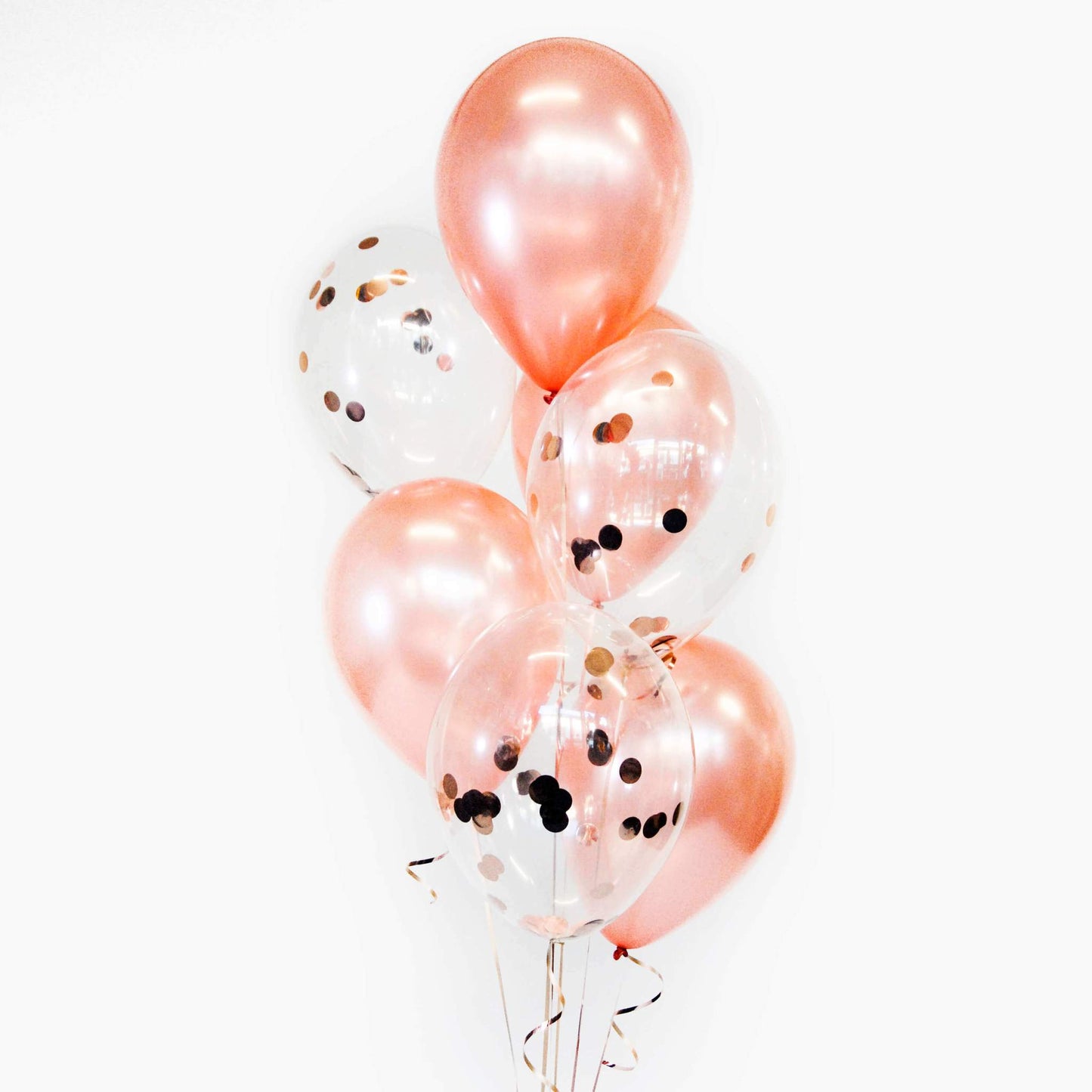 Bouquet of Inflated Latex + Confetti Balloons - Pick your colour