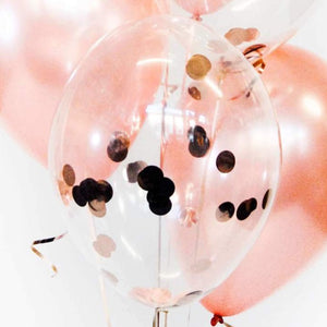 Individual Inflated 11" Latex Confetti Balloon