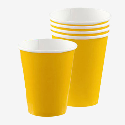 Sunshine Yellow Paper Cups